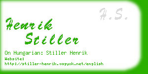 henrik stiller business card